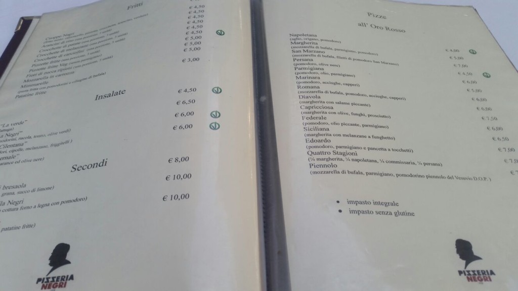 MENU NEGRI
