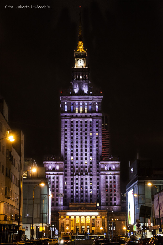 Fb15 Varsavia Palazzo della Cultura di Notte